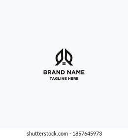 creative home smart logo detailing with clean background