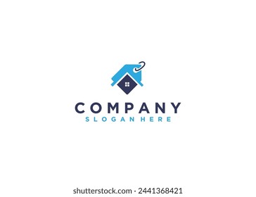 creative home smart logo detailing with clean background