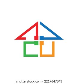 creative home smart logo, real estate, construction, house Logo abstract design vector template