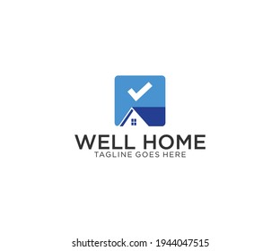 creative home well logo detailing with clean background