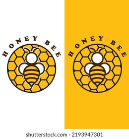 Logo für kreative Honigbienen mit Slogan-Vorlage