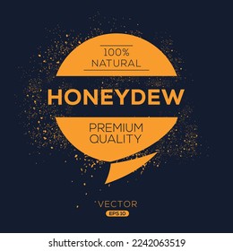 Creative (Honeydew), Honeydew label, vector illustration.