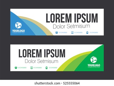 Creative Horizontal Banner Template Design