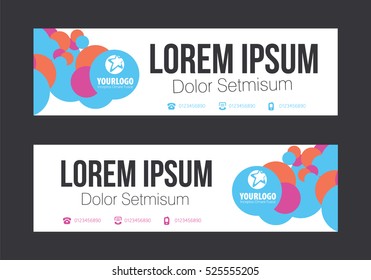 Creative Horizontal Banner Template Design