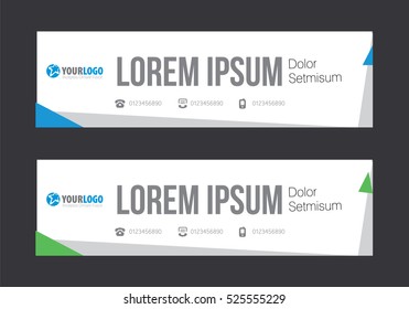Creative Horizontal Banner Template Design