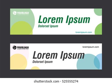 Creative Horizontal Banner Template Design