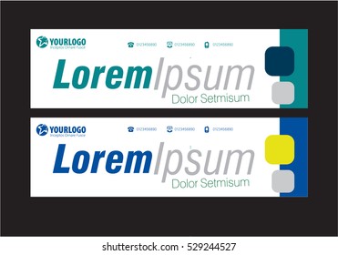 Creative Horizontal Banner Template with Elements