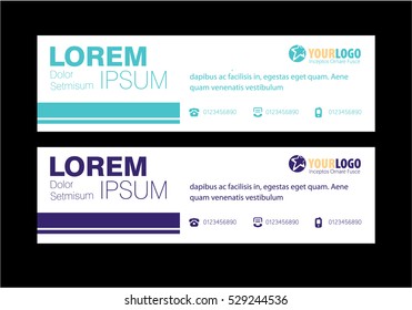 Creative Horizontal Banner Template with Elements