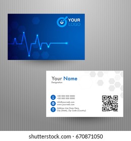 Creative horizontal Business Card, Name Card or Visiting Card template with front and back page view.