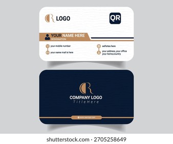 Creative Horizontal Business Card Template with Unique Elements