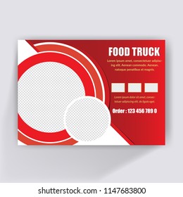 Creative Horizontal Flyer design. Modern Food and Restaurant brochure template. advertisement, presentation, magazine page. a4 size vector illustration. EPS 10