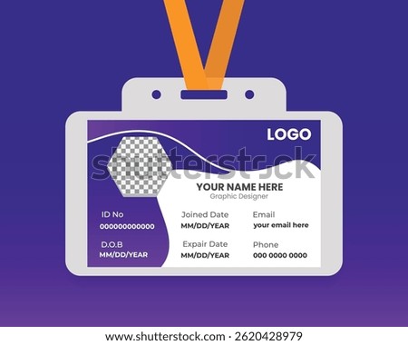 Creative Horizontal ID Card Template