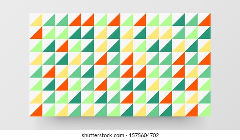 Creative horizontal website screen part for responsive web design project development. Abstract geometric pattern banner layout mock up. Corporate landing page block vector illustration template.