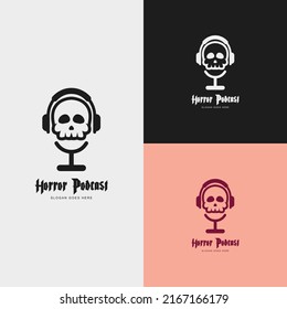 Creative horror podcast logo design for your brand or company