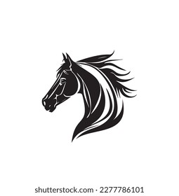 Símbolo creativo de logotipo elegante de caballo Diseño Vector de ilustración para empresa