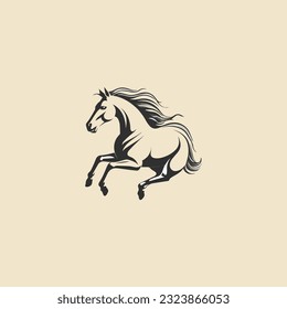 Símbolo creativo de logotipo elegante de caballo Diseño Vector de ilustración para empresa