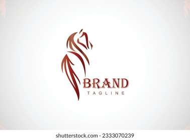 Design-Illustration für kreatives Pferd Elegantes Logo Vektorgrafik für Unternehmen