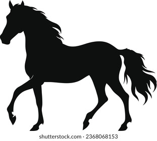 Creative Horse Elegant Logo Symbol Design Illustration Vector. Vector illustration horse silhouette