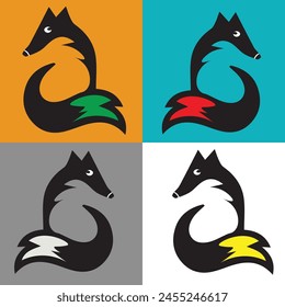 Creative Horse Elegant Logo Symbol Design Illustration Vector on a white background. Logo, icon set style