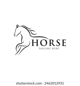 Creative Horse Elegant Logo Symbol Design Illustration Vector