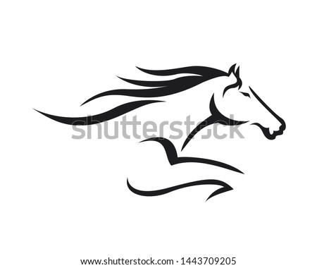 Creative Horse Elegant Logo Symbol Design Illustration Vector for Company Stock foto © 