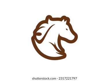 Creative Horse head logo design vector design template