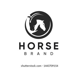 Creative Horse Head Logo Icon Symbol Vector Design Illustration