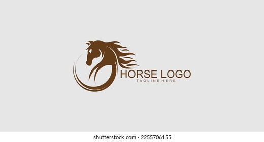 Creative horse logo design with unique concept premium vector