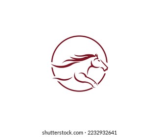 Creative Horse Logo Icon Symbol Vector Design Illustration.