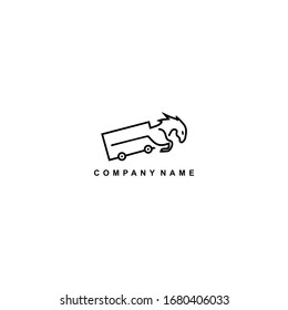 Creative horse outline logo design