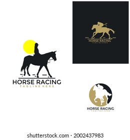 Creative horse racing design concepts, illustrations, vectors