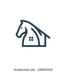 Creative Horse Real Estate Logo - Vector logo template