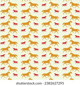 Diseño de moda de caballo creativo que repite el fondo de la ilustración del vector sin inconvenientes