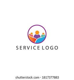 Creative hospital health company logo color illustration design template vector