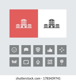 Creative Hospital Icon with Bonus Icons.
