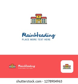 Creative Hospital Logo Design. Flat color Logo place for Tagline. Vector Illustration