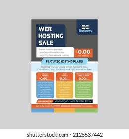 creative hosting business flyer web hosting
