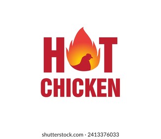 creative hot chickenlogo design template