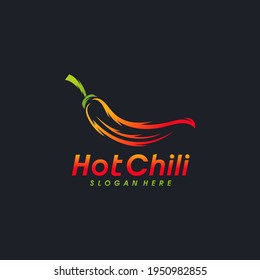 creative hot chili logo concept design template vector, farm food organic logo design template
