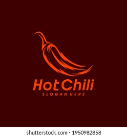 creative hot chili logo concept design template vector, farm food organic logo design template
