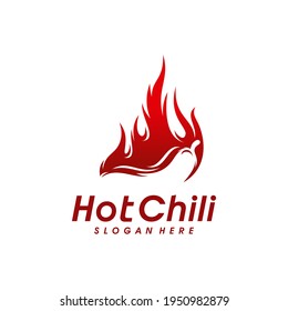 creative hot chili logo concept design template vector, farm food organic logo design template
