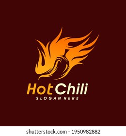 creative hot chili logo concept design template vector, farm food organic logo design template
