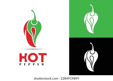 Creative hot chili logo design concept
