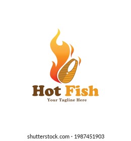 Creative Hot Fish Logo Design