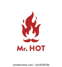 Creative hot food logo inspiration. Restaurant or kitchen design template. Vector illustration