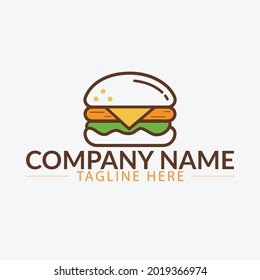 Creative hot Hamburger Fire Logo Design Symbol Vector Illustration. burger logo vector design.