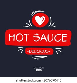 Creative (Hot Sauce) logo, Hot Sauce sticker, vector illustration.