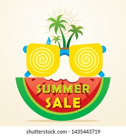 creative hot summer sale banner design template