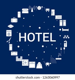 Creative Hotel icon Background
