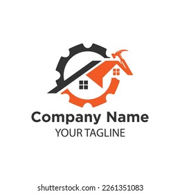 Creative House Construction Concept Logo Design Template.EPS 10